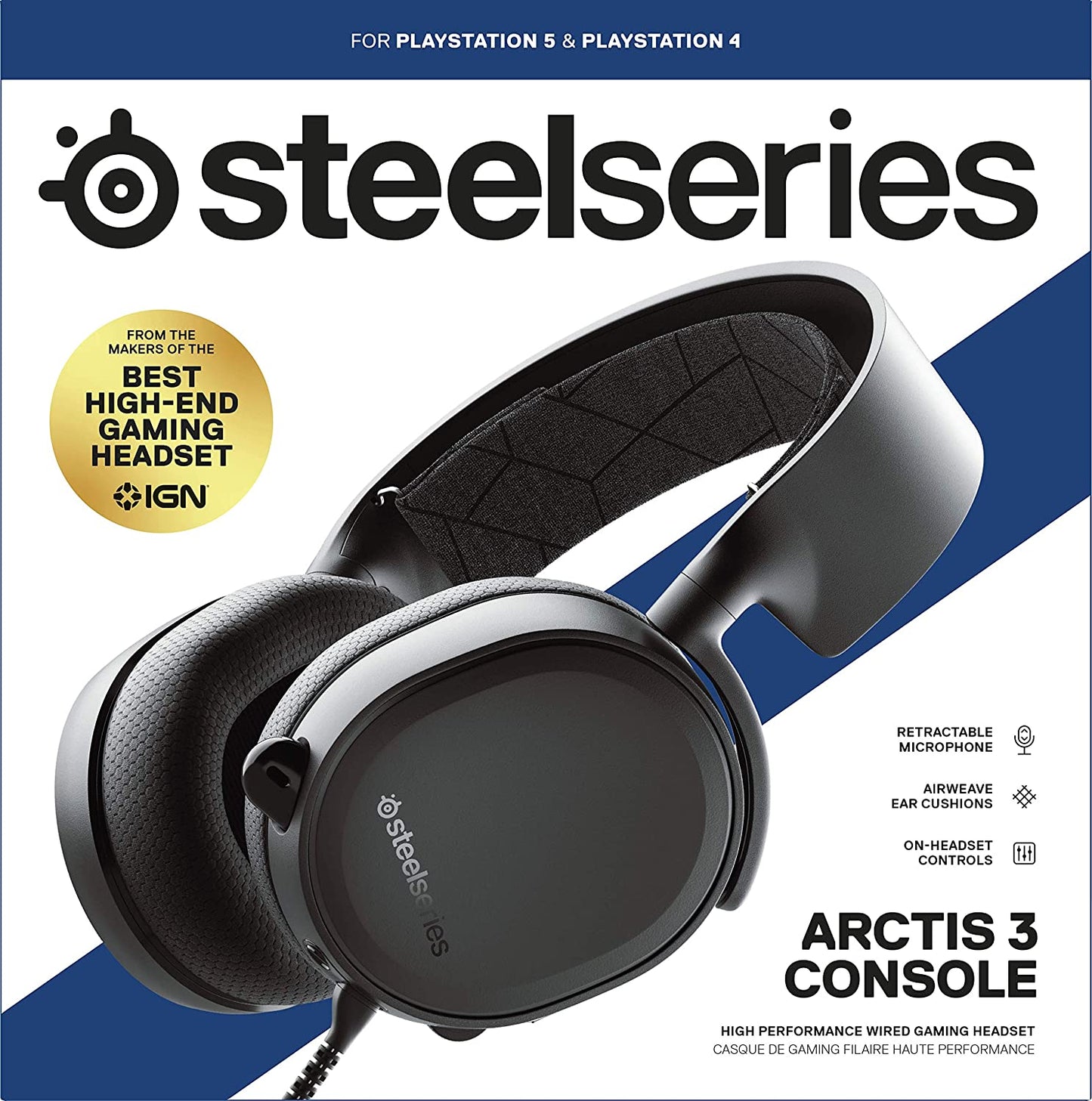 SteelSeries Arctis 3 Options - for PC, PlayStation 4, Xbox One, Nintendo Switch, VR, Android and iOS Headphone