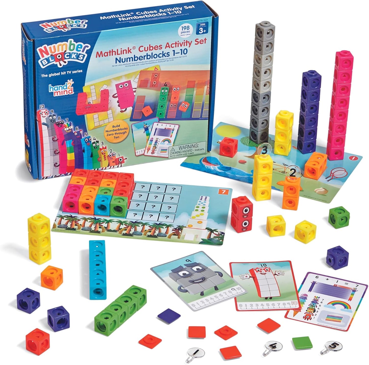 MathLink Cubes Numberblocks 1-10/11-20 Activity Set, 30 Preschool Learning Activities, Counting Blocks, Linking Cubes