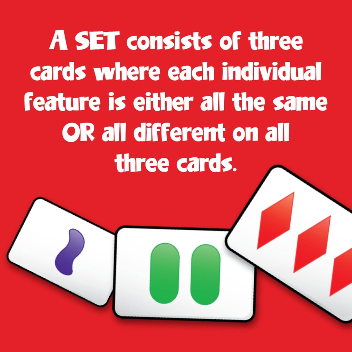 SET Enterprises SET - The Family Card Game of Visual Perception - Race to Find The Matches, For Ages 8+