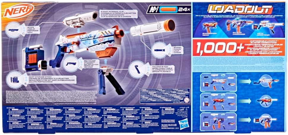 Nerf Loadout Arctic Zerostriker Blaster and N1 Darts