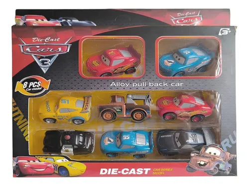 Diecast Mini McQueen Pullback Cars Set