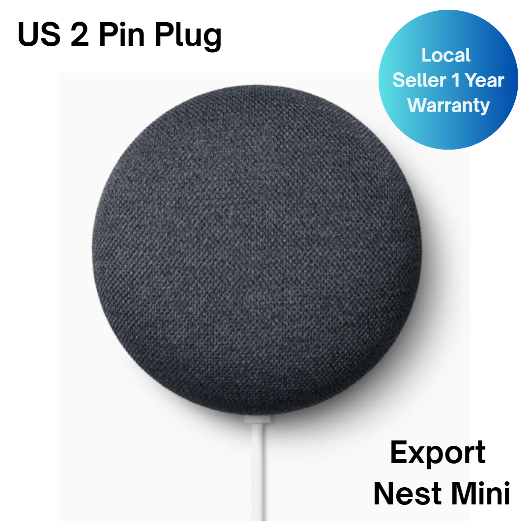 Google Nest Mini 2nd Generation Home Mini -Charcoal Black, Chalk White