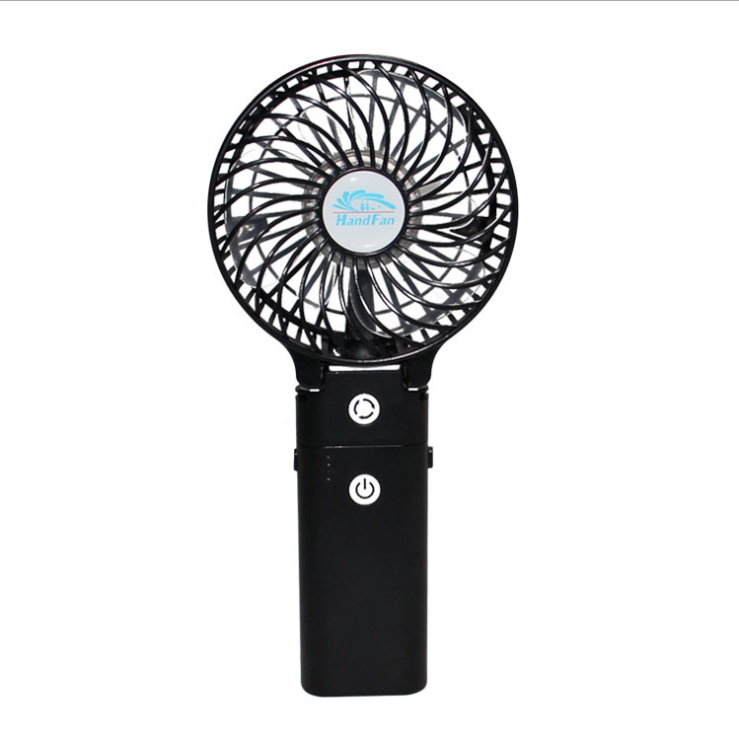Portable HandFan, powerbank 5200mah, 3 Speed control, Strong Wind, Up to 17 hours 2-in-1 Portable Fan