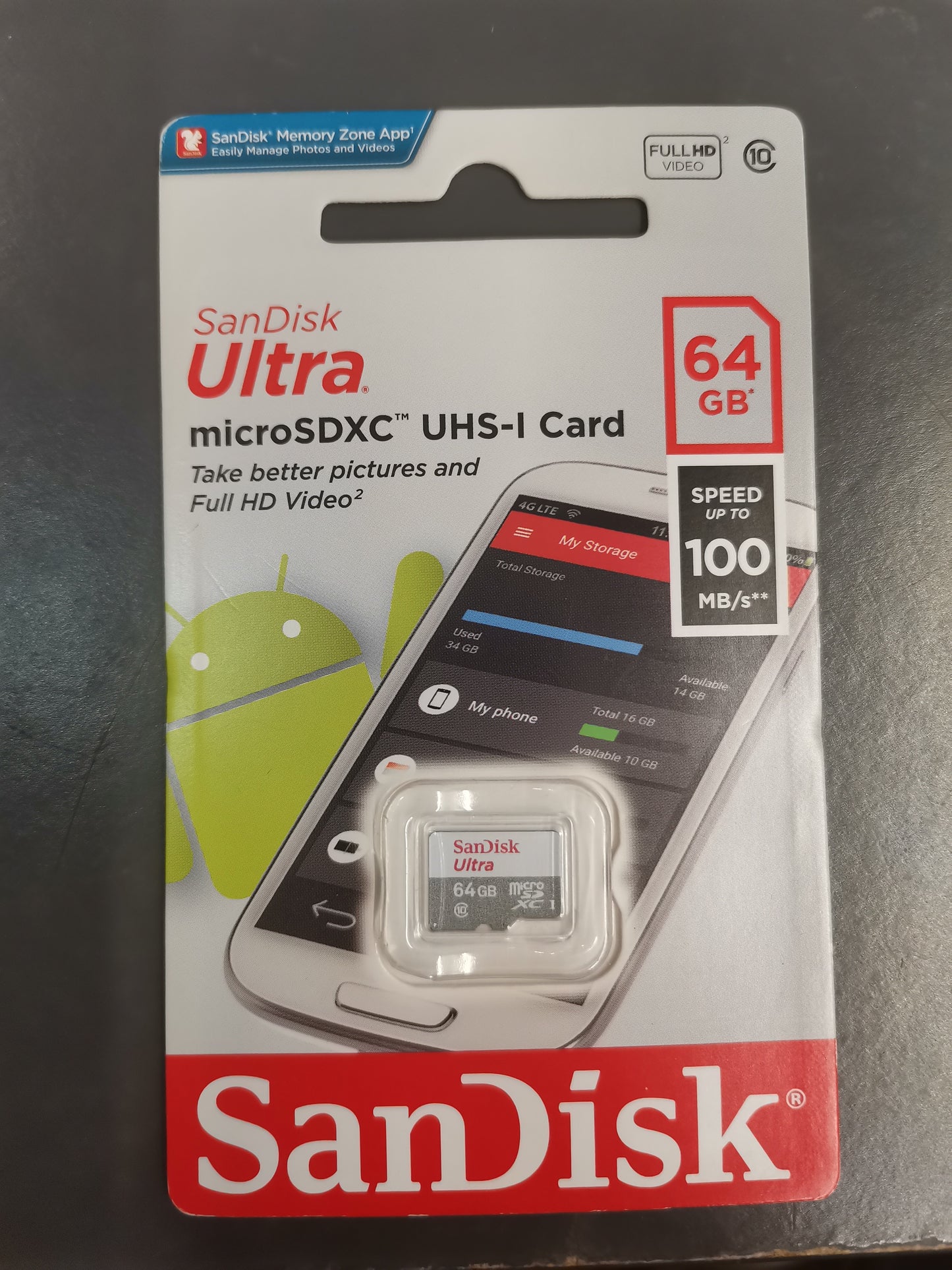 San Disks Ultra 64GB / 128GB / 256GB MicroSDXC UHS-I Card ( colour may varies )