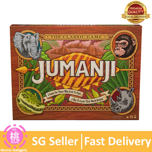 Jumanji The Game, The Classic Scary Adventure Family Board Game, for Kids and Adults, Ages 8 & up