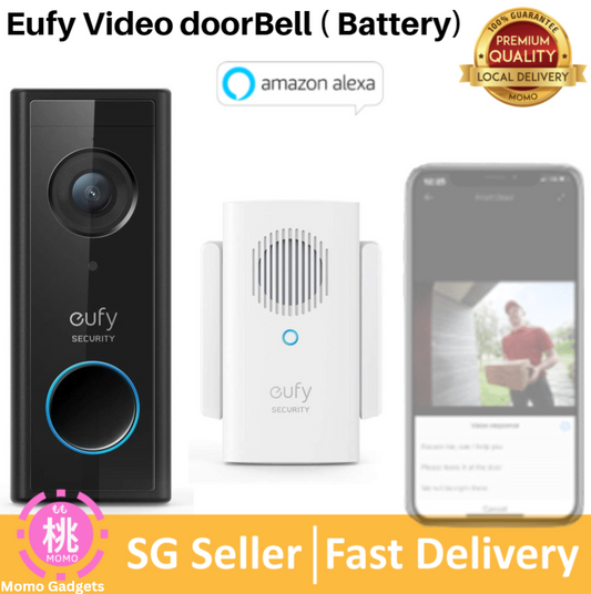 eufy Video Doorbell (Battery-Powered) with Chime, 1080p, 120-Day Battery Life, Easy Installation & Local Storage