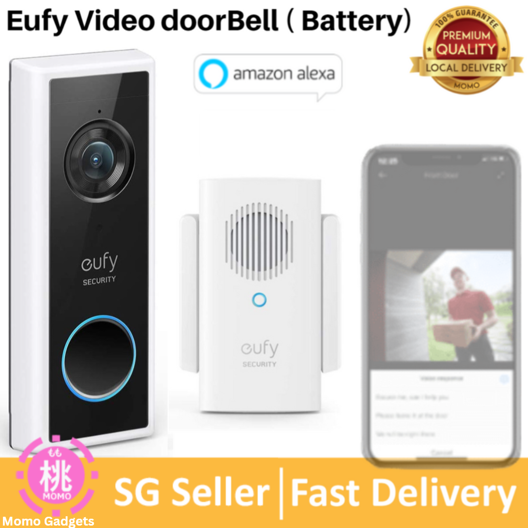 eufy Video Doorbell (Battery-Powered) with Chime, 1080p, 120-Day Battery Life, Easy Installation & Local Storage