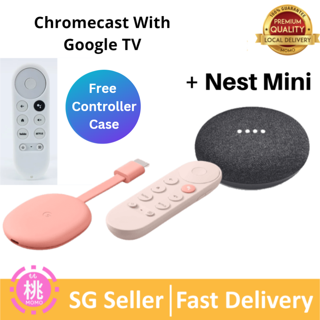 Google Chromecast with Google TV - Streaming Entertainment in 4K or HD 1080P HDR (Nest mini Bundle Options)