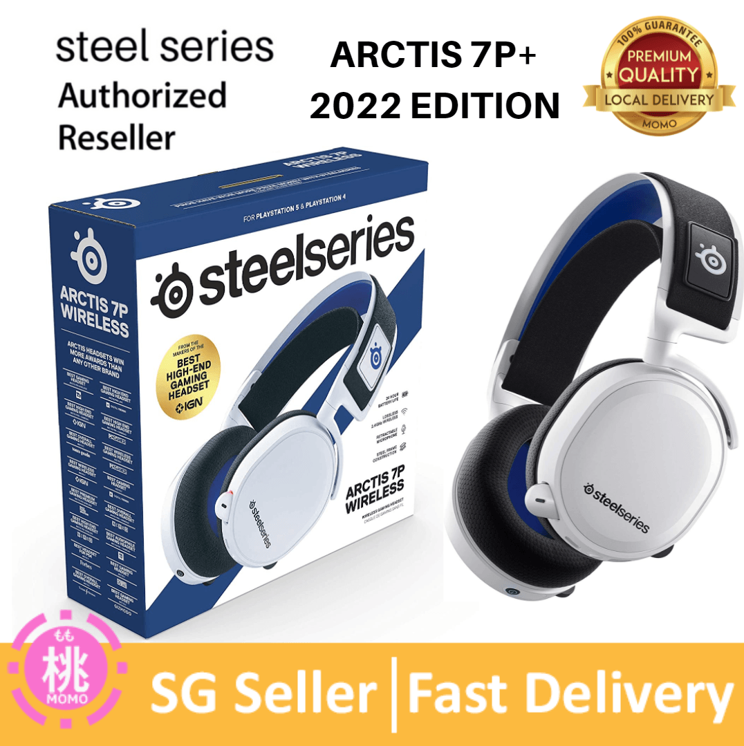 SteelSeries Arctis 7 / Arctis 7p+ Lag-free Wireless Gaming Head Set with DTS Headphone:X v2.0 Surround for PC and PlayStation 4