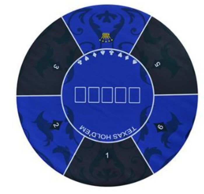 Premium Portable Rubber Poker Mat, Texas Hold'Em Table Top, Smooth Surface Noise Reduction and Carrying Tube