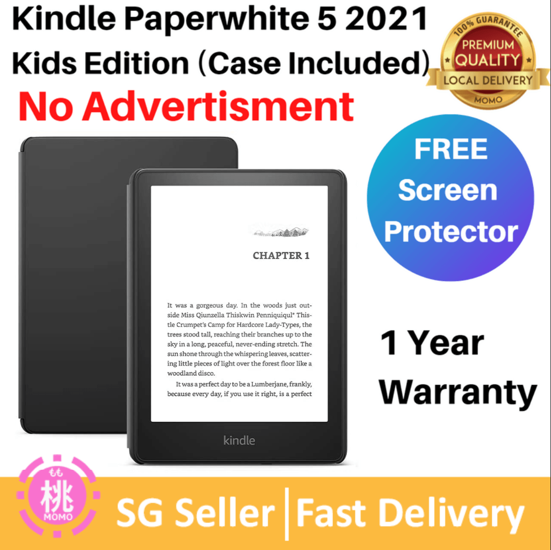 All new Kindle Paperwhite 5 Kids Edition 11th Gen No advertisement – 6.8" display and adjustable warm light - Momo Gadgets