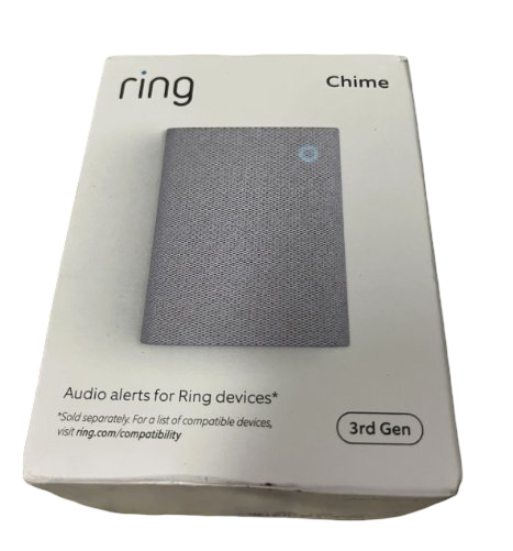 Ring doorbell Chime 3rd Gen Enhanced audio for real-time alerts you can hear from anywhere, easy plug-in setup, simple wifi &amp; Bluetooth connectivity, sleek design, White