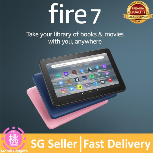 Amazon Fire 7 tablet, 7” display, 16GB / 32GB, light and portable for entertainment at home or on-the-go