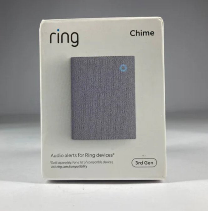 Ring doorbell Chime 3rd Gen Enhanced audio for real-time alerts you can hear from anywhere, easy plug-in setup, simple wifi &amp; Bluetooth connectivity, sleek design, White