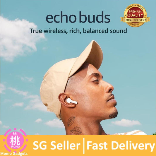 Amazon Echo Buds (2023 Release) | True Wireless Bluetooth 5.2 Earbuds with Alexa, 20H battery with charging case