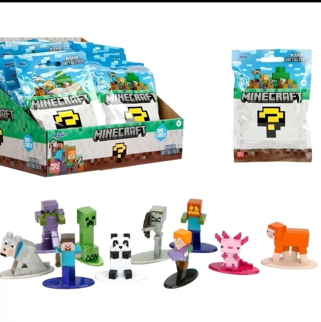 Jada Toys Minecraft Figure (1 Piece in Mystery Blind Bag) - 1 of 13 Detailed Nano Collectible Metal Figures