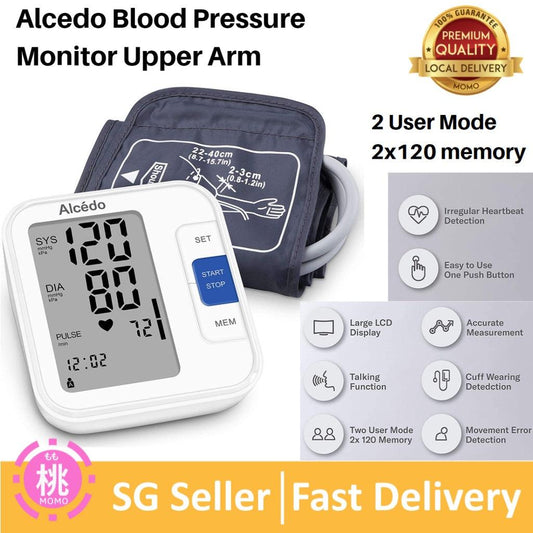 Alcedo Blood Pressure Monitor Upper Arm, Automatic Digital BP Machine - Momo Gadgets