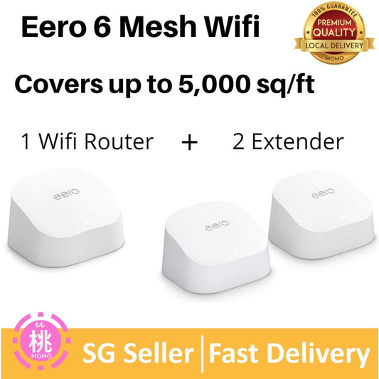 Amazon eero 6 dual-band mesh Wi-Fi 6 router, with built-in Zigbee smart home hub - Momo Gadgets