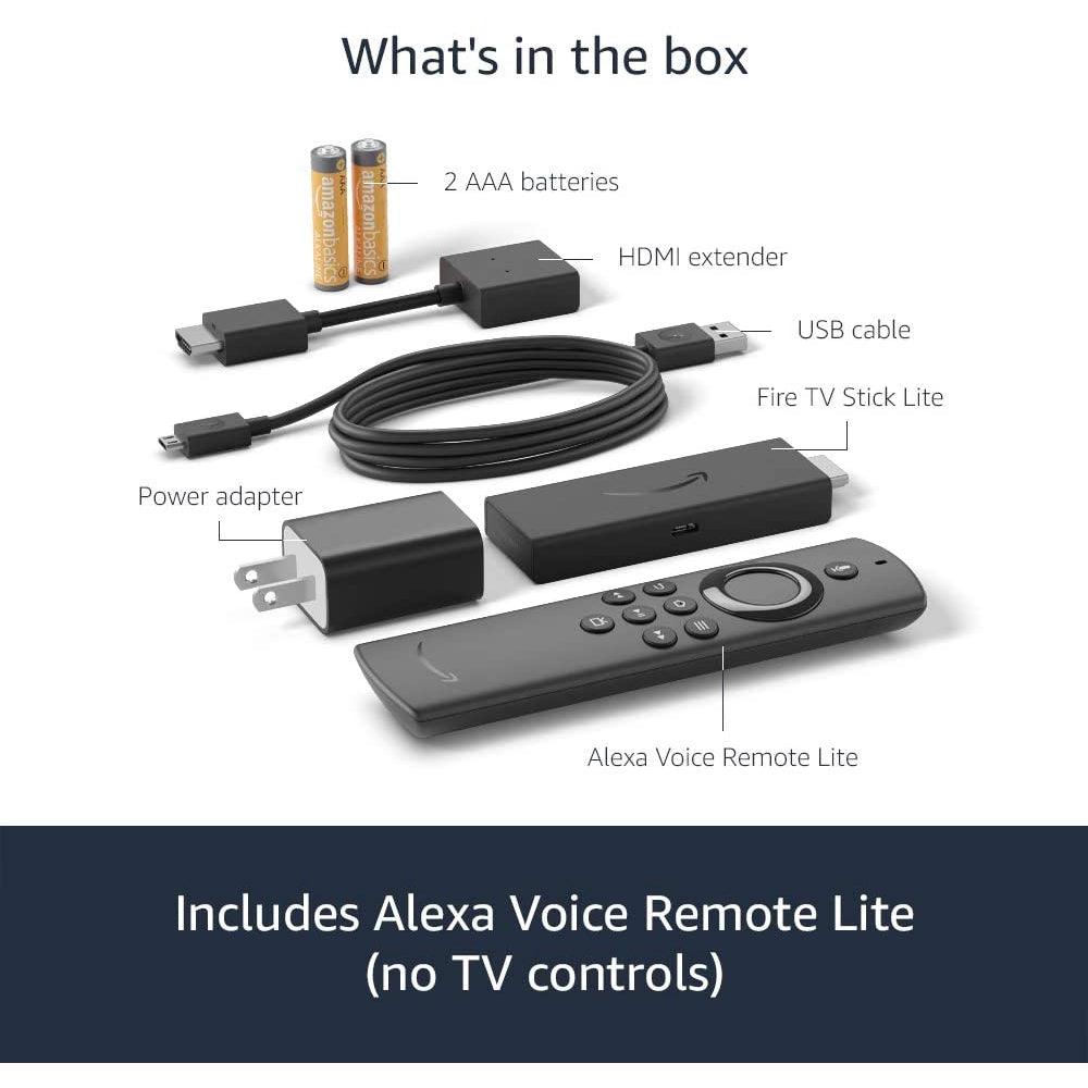 Amazon Fire TV Stick Lite with Alexa Voice Remote Lite (no TV controls) | 2020 release - Momo Gadgets