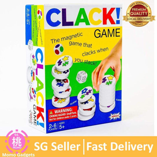 AMIGO Games AMI18002 CLACK! Kids Magnetic Stacking Game with 36 Magnets - Momo Gadgets