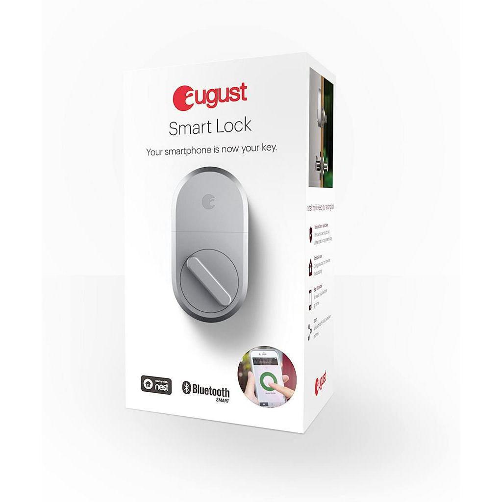 August Smart Lock - Keyless Home Entry with Your Smartphone - Silver - Momo Gadgets