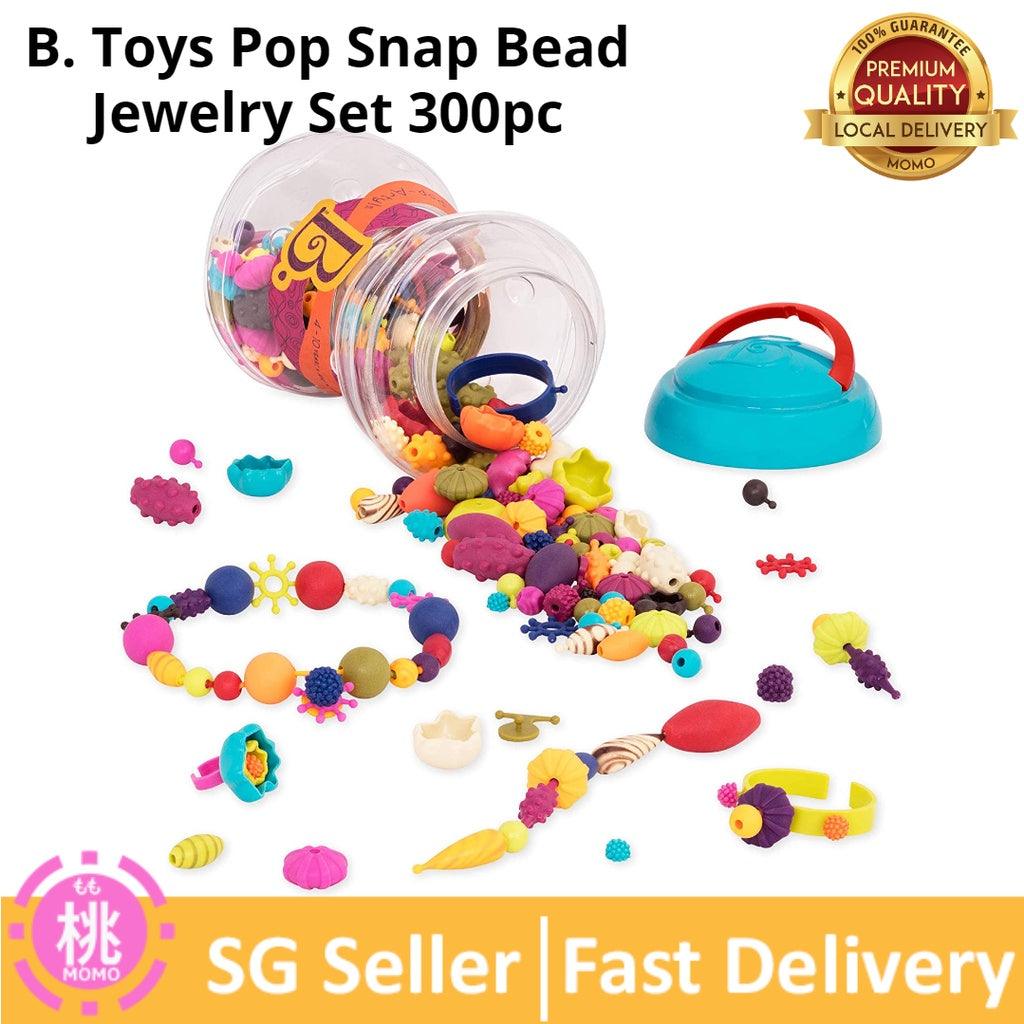 B. Toys by Battat 300pcs / 500pcs Pop Snap Bead Jewelry - DIY Jewelry Kit for Kids - Momo Gadgets