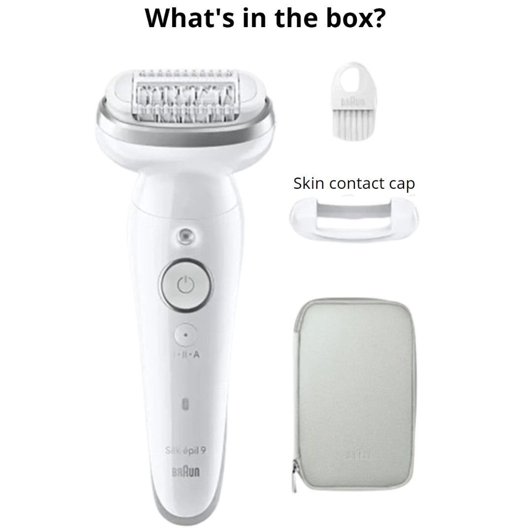 Braun Epilator Silk Epil 9 9-030 / 9-041 / 9-011 Epilator with Flexible Head, Facial Hair Removal for Women, Shaver & Trimmer, Cordless, Rechargeable, Wet & Dry, Beauty Kit