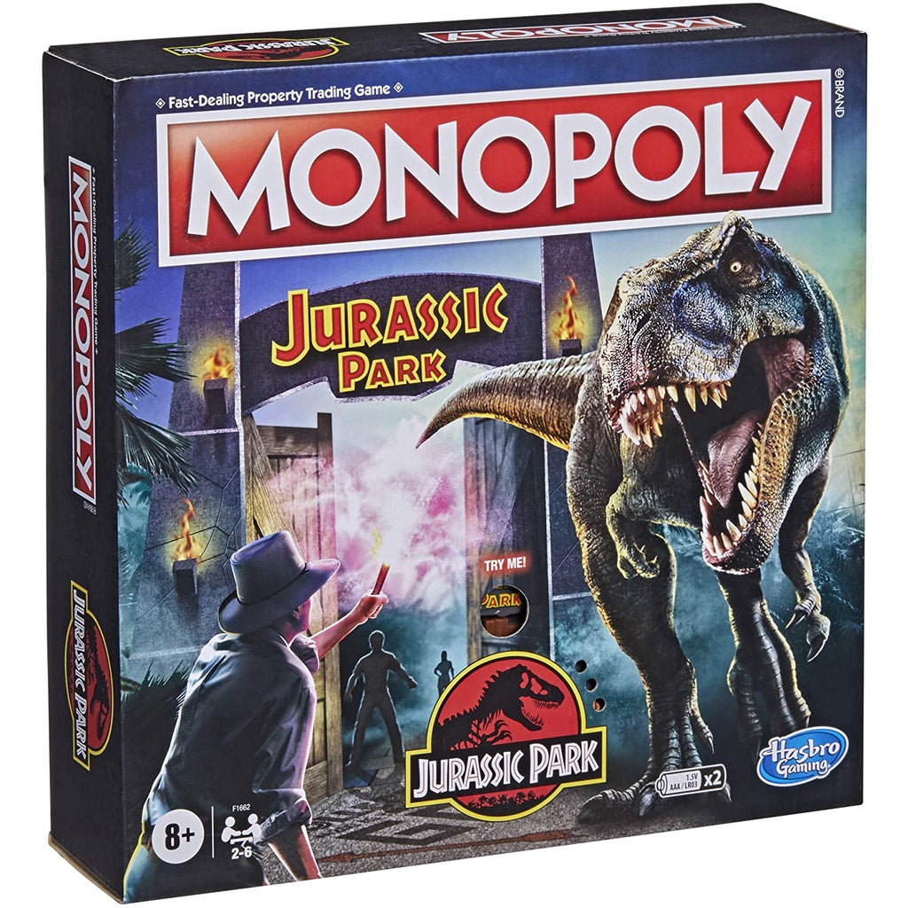 Monopoly: Jurassic Park Edition Board Game for Kids Ages 8 and Up