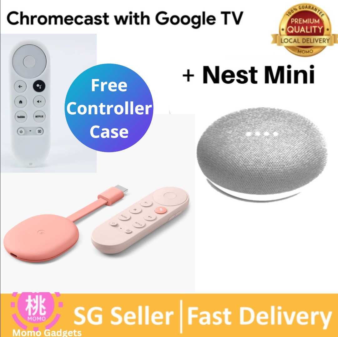 Google Chromecast with Google TV - Streaming Entertainment in 4K or HD 1080P HDR (Nest mini Bundle Options)