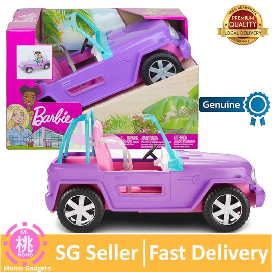 Barbie Toy Car, Purple Off-Road Vehicle with 2 Pink Seats and Treaded, Rolling Wheels - Momo Gadgets