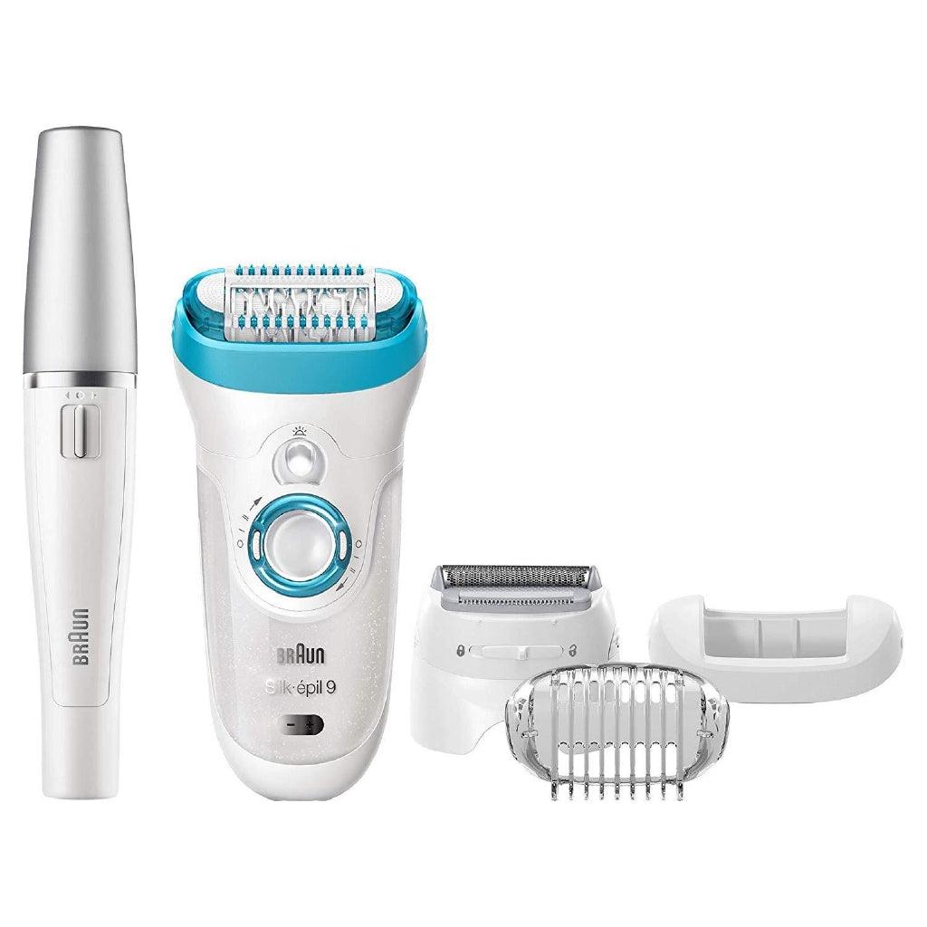 Braun Silk-Epil 9 9-558 Wet and Dry Cordless Epilator with 5 Extras Kit