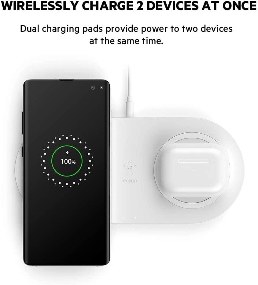 Belkin Dual Wireless Charger (Dual Wireless Charging Pad 10W / 15W) - Momo Gadgets