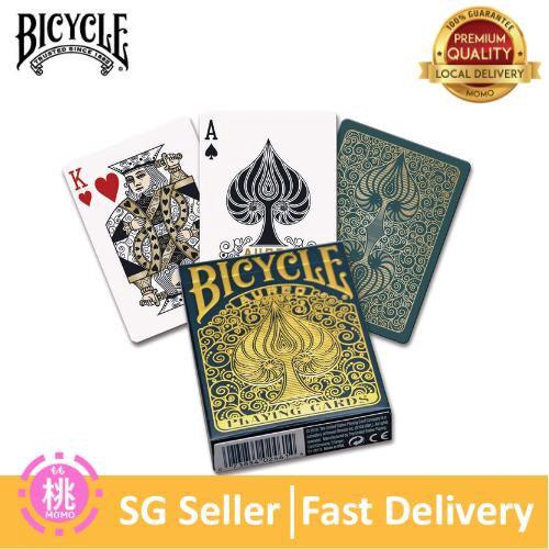 Bicycle Aureo Poker Playing Cards, Black and Golden - Momo Gadgets