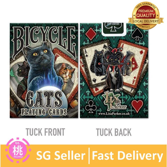 Bicycle Cats Playing Cards Designed by Lisa Parker, Pack of 1 - Momo Gadgets