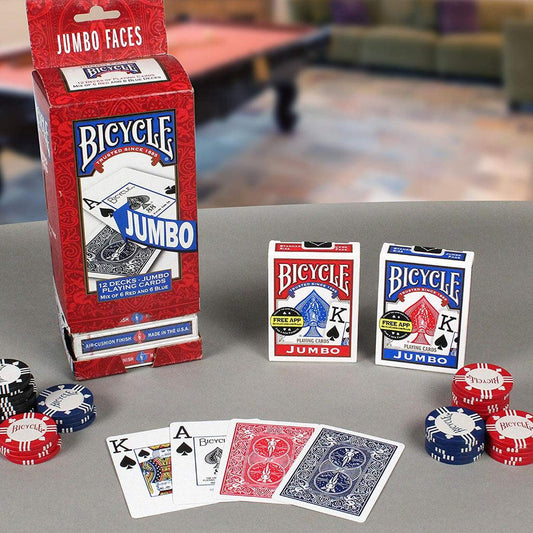 Bicycle Poker Size Jumbo Index Poker Cards 2pack/4pack/6pack/8pack/10pack - Momo Gadgets