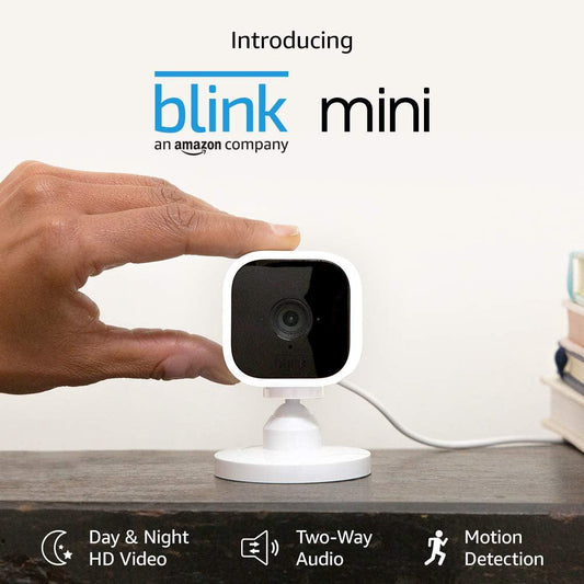 Blink Mini – Compact indoor smart security camera, 1080 HD video, motion detection, Works with Alexa - Momo Gadgets