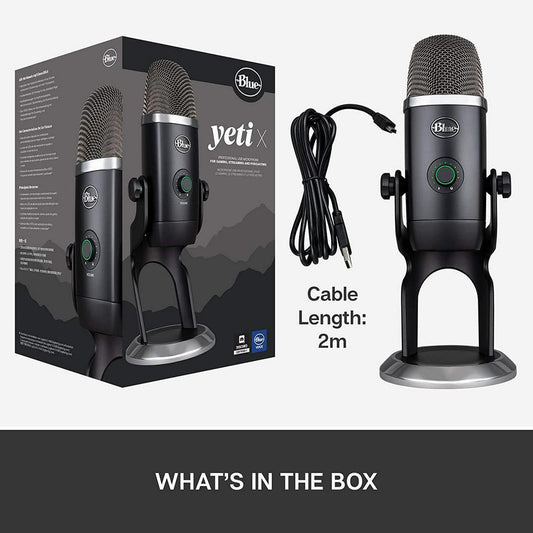 Blue Yeti X Professional Condenser USB Microphone with High-Res Metering - Momo Gadgets
