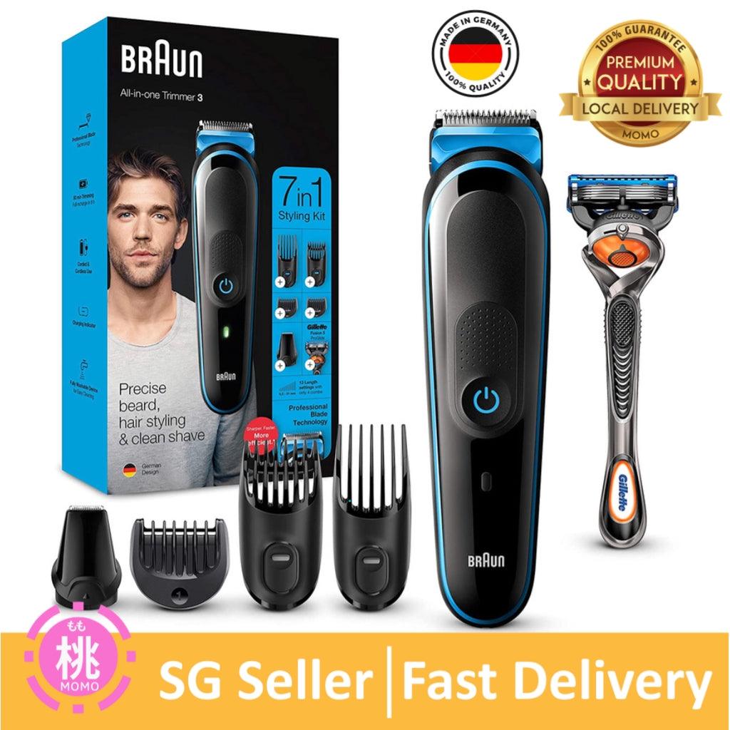 Braun 7-in-1 All-in-one Trimmer 3 MGK3245, Beard Trimmer for Men, Hair Clipper and Face Trimmer - Momo Gadgets