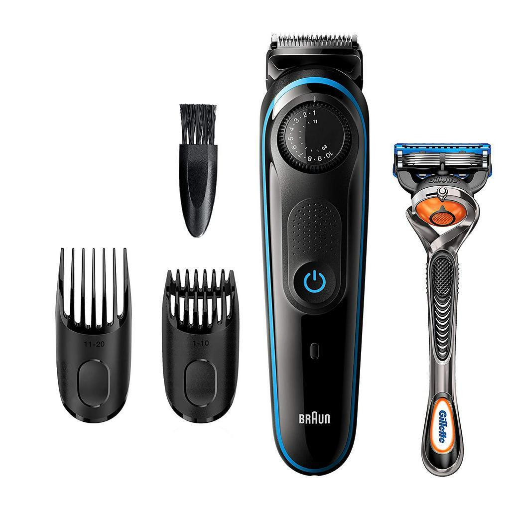 Braun Beard Trimmer for Men BT3240, Cordless & Rechargeable Hair Clipper with Gillette ProGlide Razor - Momo Gadgets