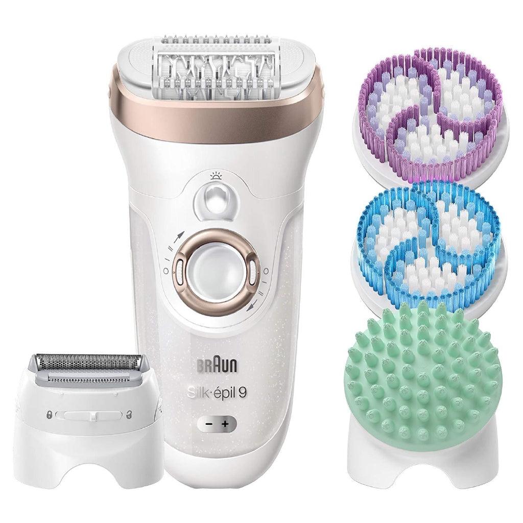 Braun epilator Silk-Epil 9 SkinSpa 9-961v, 12 Extra Kit Epilators for Women - Momo Gadgets