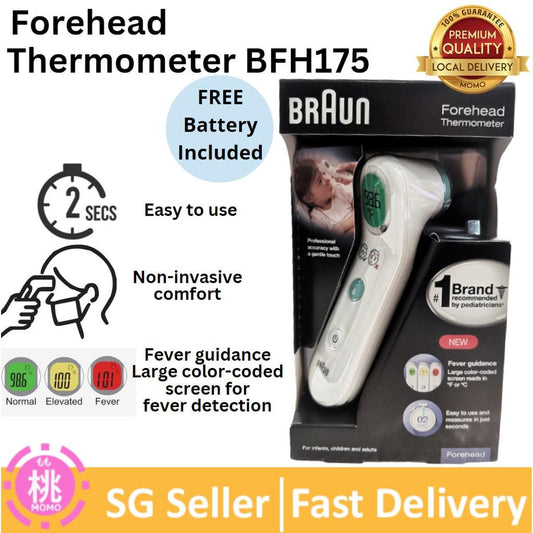 Braun Forehead Thermometer BFH175, Display is Digital and Accurate - Momo Gadgets