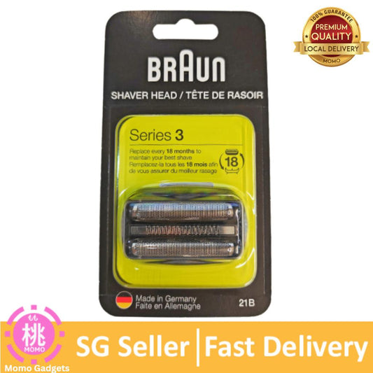 Braun Replacement for 21B Razor Razors compatible with NEW and OLD generation Series 3 and cruzer shave - Momo Gadgets