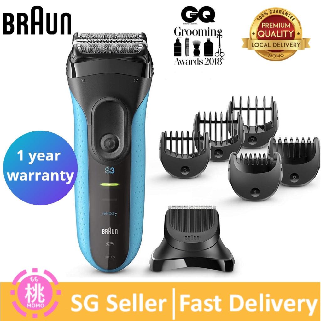 Braun Series 3 3010BT Shaver and Beard Trimmer , 3-in-1 Wet and Dry Electric Razor - Momo Gadgets