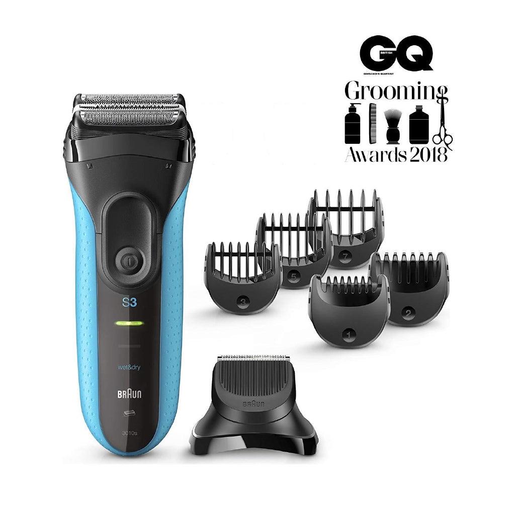 Braun Series 3 3010BT Shaver and Beard Trimmer , 3-in-1 Wet and Dry Electric Razor - Momo Gadgets