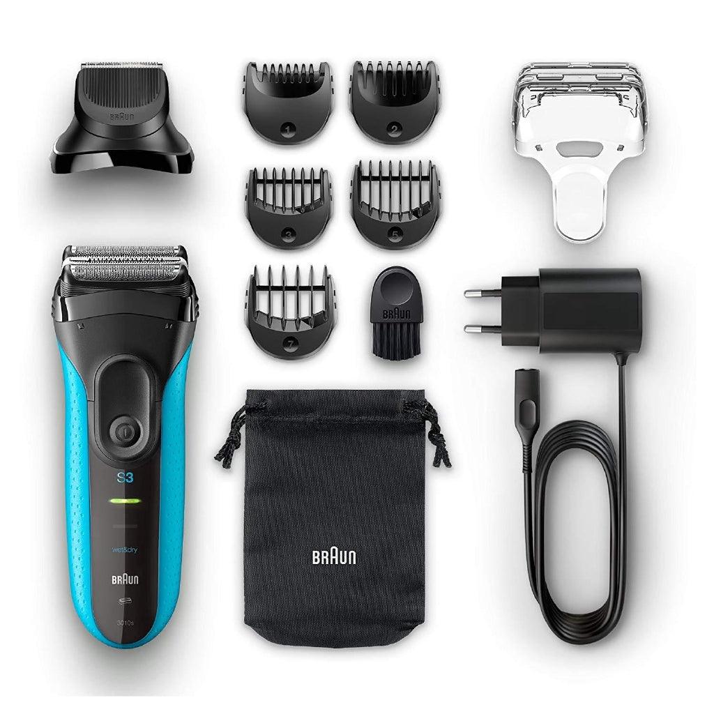 Braun Series 3 3010BT Shaver and Beard Trimmer , 3-in-1 Wet and Dry Electric Razor - Momo Gadgets