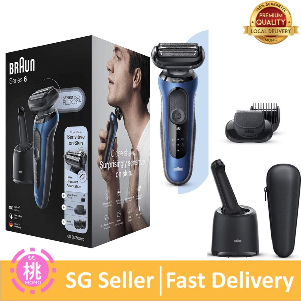 Braun Series 6 Electric Shaver for Men with Beard Trimmer, SmartCare Center, Rechargeable,Cordless Foil Razor - Momo Gadgets