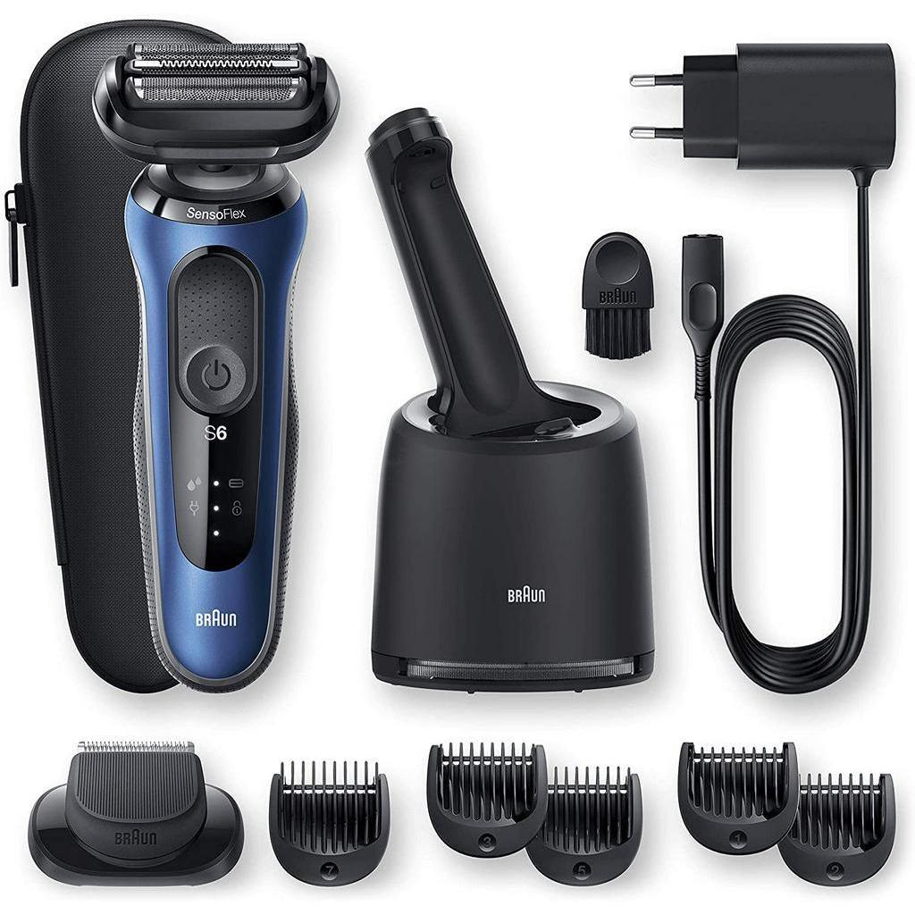 Braun Series 6 Electric Shaver for Men with Beard Trimmer, SmartCare Center, Rechargeable,Cordless Foil Razor - Momo Gadgets