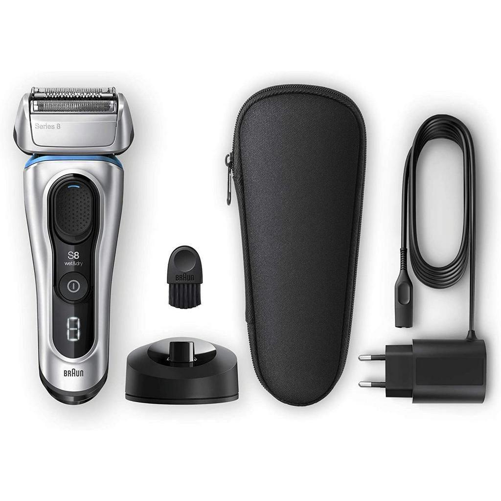 Braun Series 8 8350s Next Generation Electric Shaver with Charging Stand and Fabric Travel Case Wet and Dry Foil Shaver - Momo Gadgets