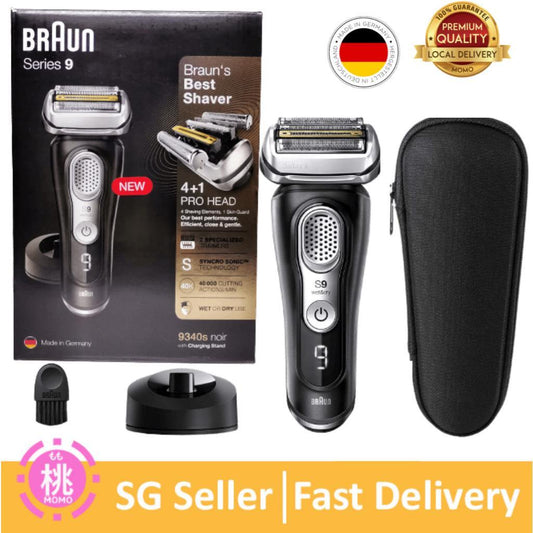 Braun Series 9 9340s Latest Generation Electric Shaver Charging Stand Fabric Case - Momo Gadgets