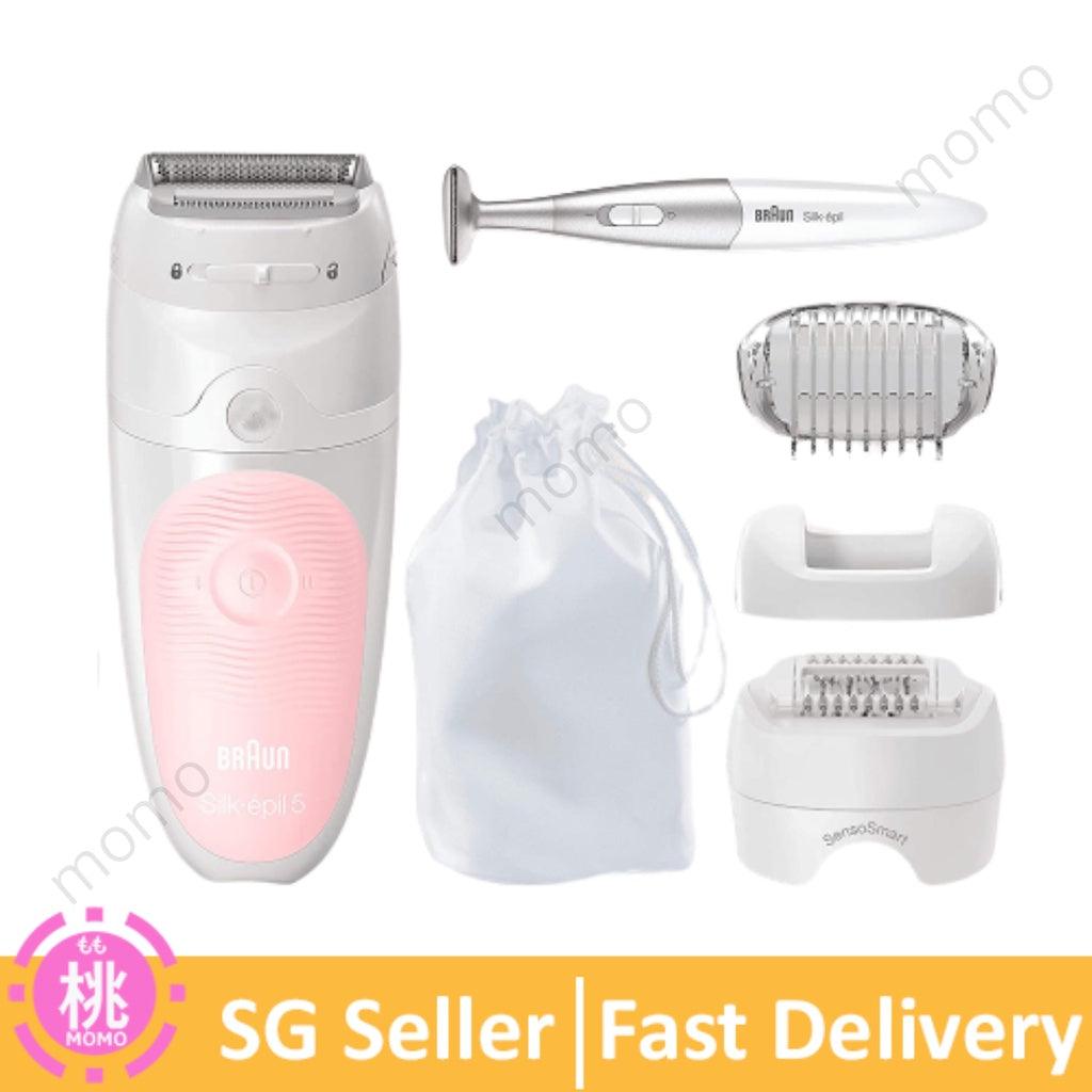 Braun Silk-epil 5 5-820 Epilator For Hair Removal, 3 In 1 Includes Shaver & Trimmer Head, Cordless, Wet & Dry - Momo Gadgets